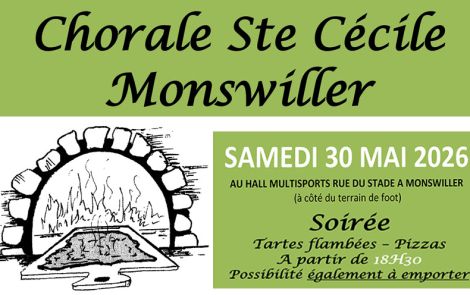 Soirée tartes flambées et pizzas de la Chorale Sainte-Cécile