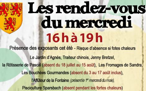Les rendez-vous des mercredis cet été