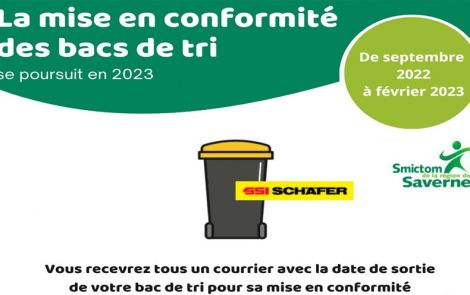 Mise en conformité des bacs de tri