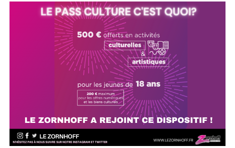 Le Pass culture au Zornhoff !