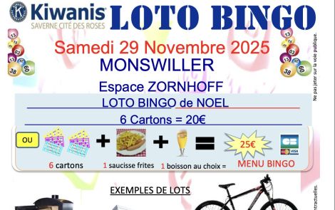 Loto du Kiwanis Club mixte Saverne Cité des Roses
