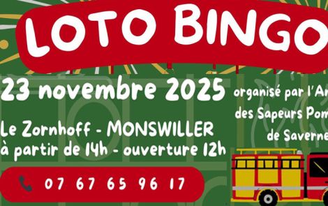 Grand Loto Bingo des Sapeurs-Pompiers de Saverne