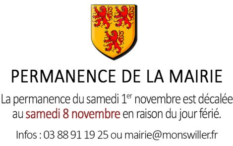 Permanence de la mairie