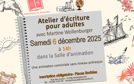 Atelier d'écriture adultes