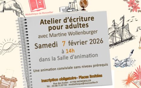 Atelier d'écriture adultes
